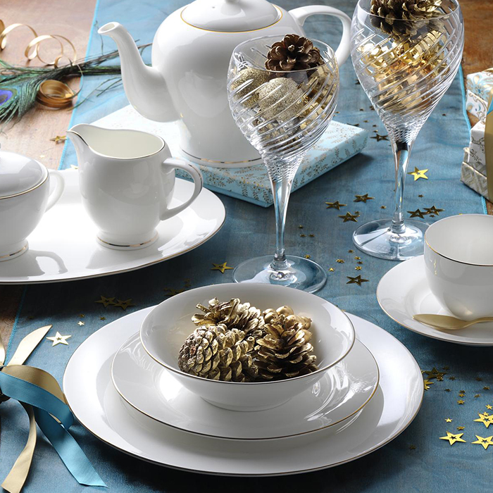 Serendipity Gold Dinner Plate 10.5 inch 27 cm Set of 4